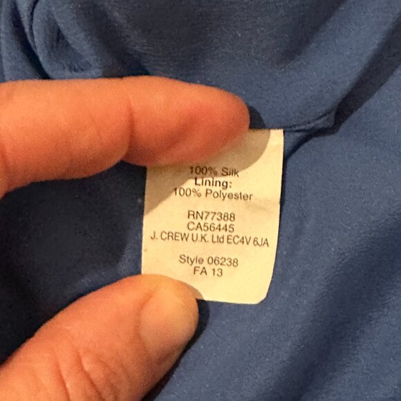 J.Crew Silk Polka Dot Fit & Flare Dress – Blue – Size 6 - Picture 5 of 6